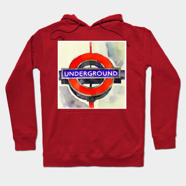 Abstract London Underground Sign Hoodie by Starbase79